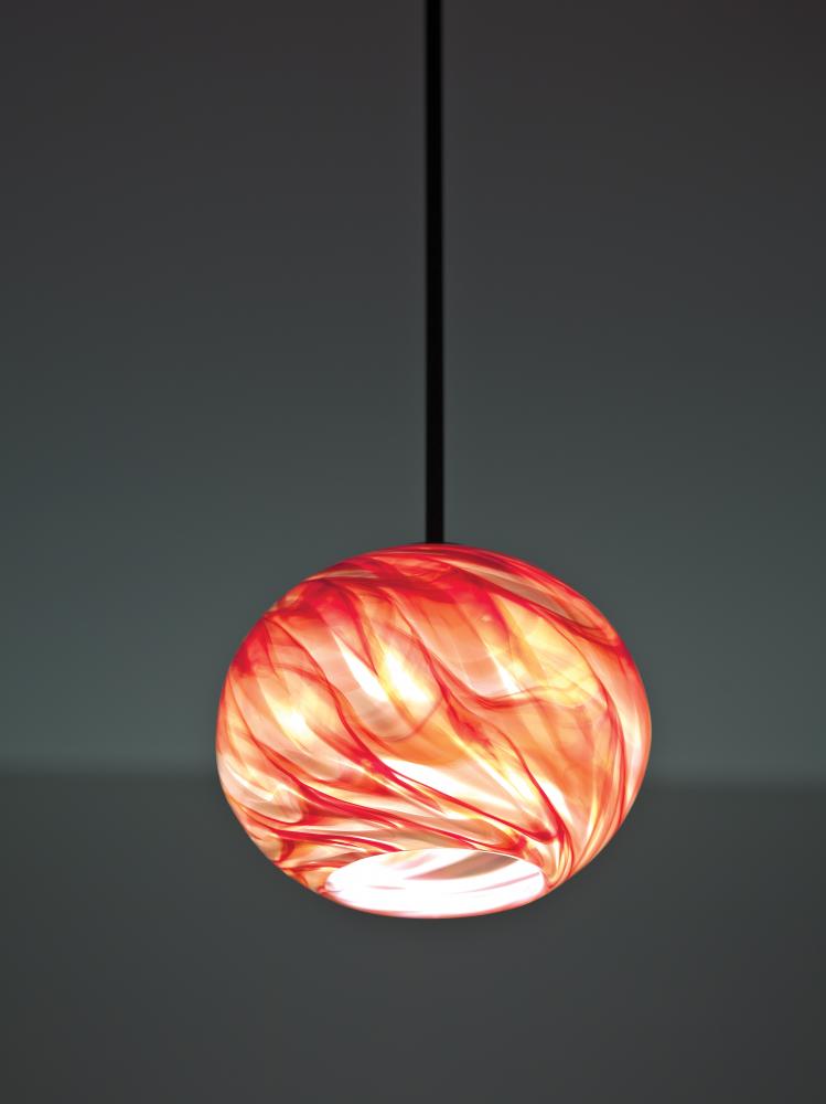 red globe pendant light