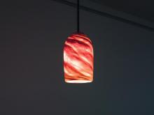 WPT Design ROSE-CYL-CLDKAM-SV-35 - Rose Cylinder - Pendant - Incandescent 35" OA Drop-Clear Dark Amber