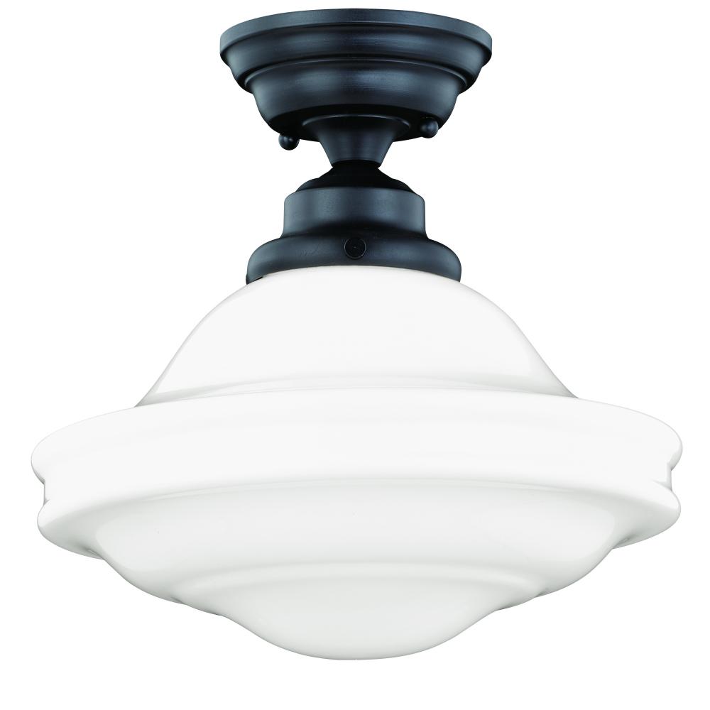 milk glass flush mount light fixture