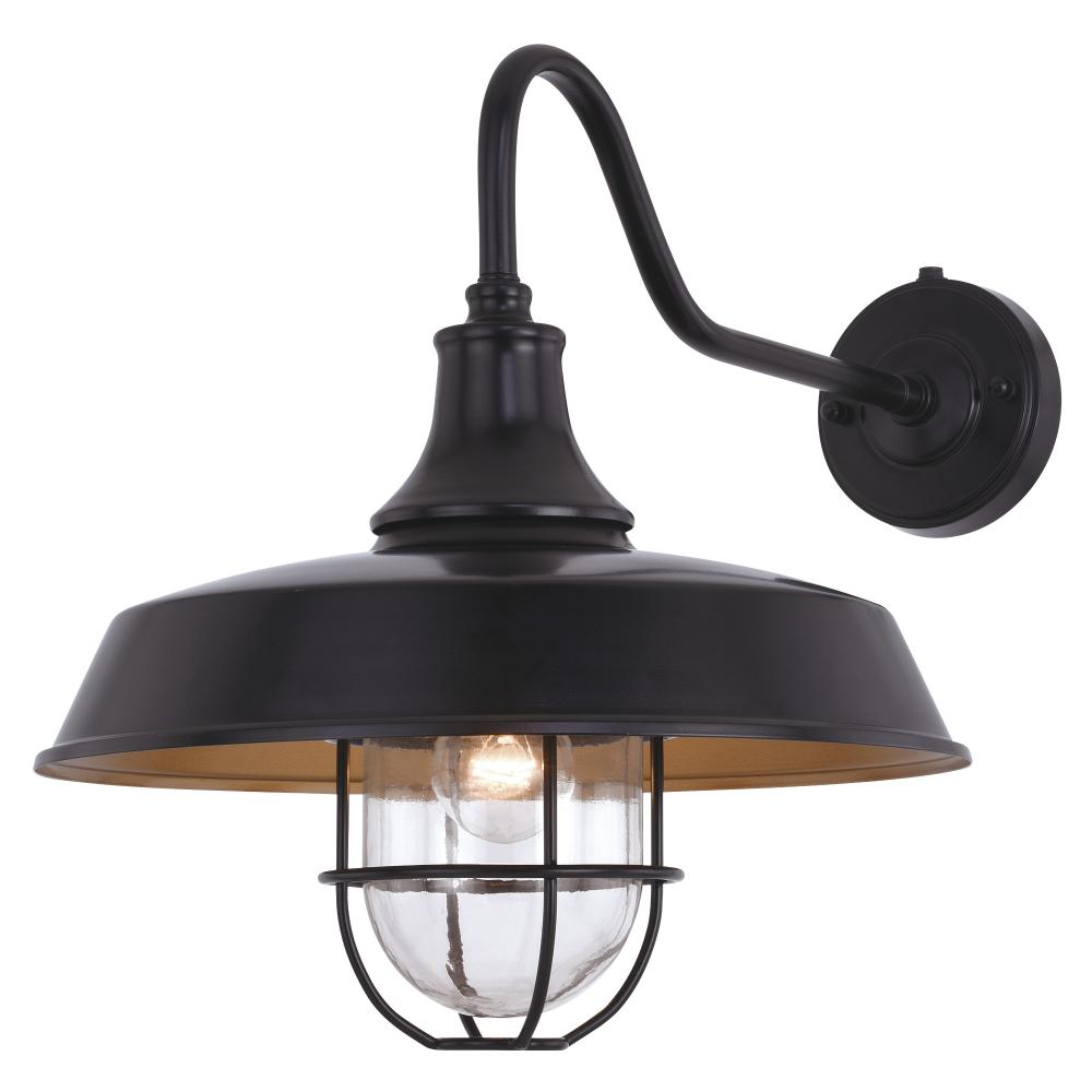 Dorado 15 in. W Outdoor Wall Light Dark Bronze with Light Gold