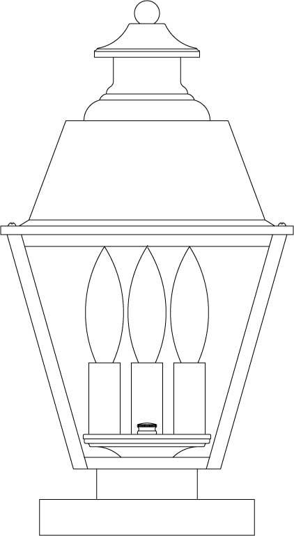 8" inverness column mount with metal roof