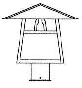 Arroyo Craftsman CP-12ETN-S - 12" carmel post mount without overlay (empty)