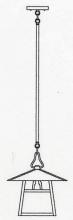 Arroyo Craftsman CSH-12EAM-BZ - 12" carmel stem hung pendant without overlay (empty)