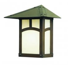 Arroyo Craftsman EW-7SFM-BK - 7" evergreen flush wall mount with sycamore filigree