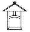 Arroyo Craftsman EW-9PFCR-S - 9" evergreen flush wall mount with pine needle filigree