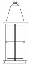 Arroyo Craftsman HC-8LCR-BK - 8" hartford long body column mount