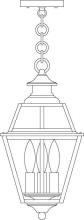 Arroyo Craftsman INH-8GRCLR-AB - 8" inverness pendant with glass roof