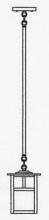 Arroyo Craftsman MSH-6TCR-MB - 6" mission stem hung pendant with t-bar overlay