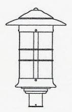 Arroyo Craftsman NP-14LOF-MB - 14" newport long body post mount fixture
