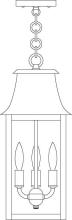 Arroyo Craftsman ORH-8CLR-VP - 8" orpington pendant