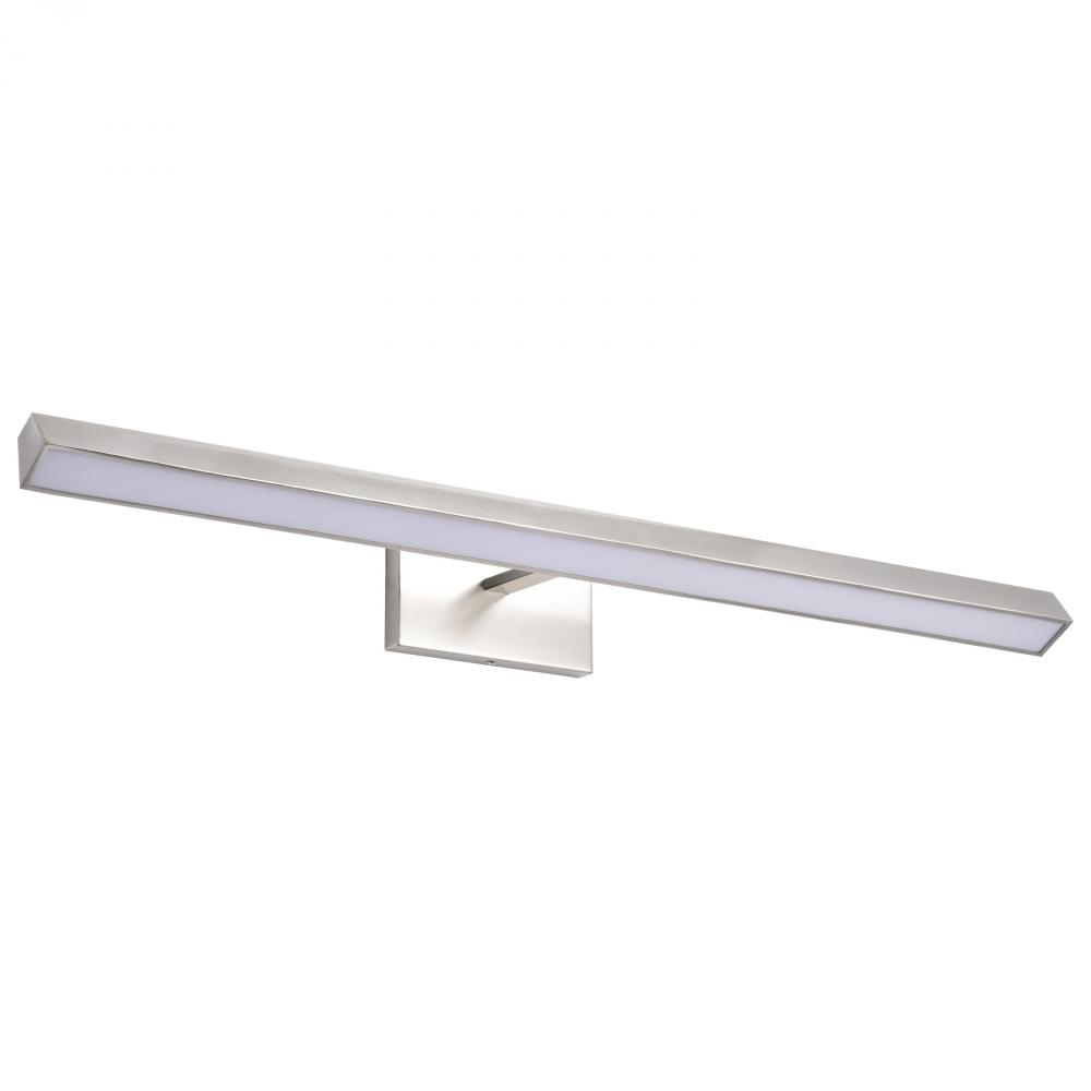 Mila; 3 Foot LED Picture Light; 3 CCT Selectable; Brushed Nickel Finish; Acrylic Lens
