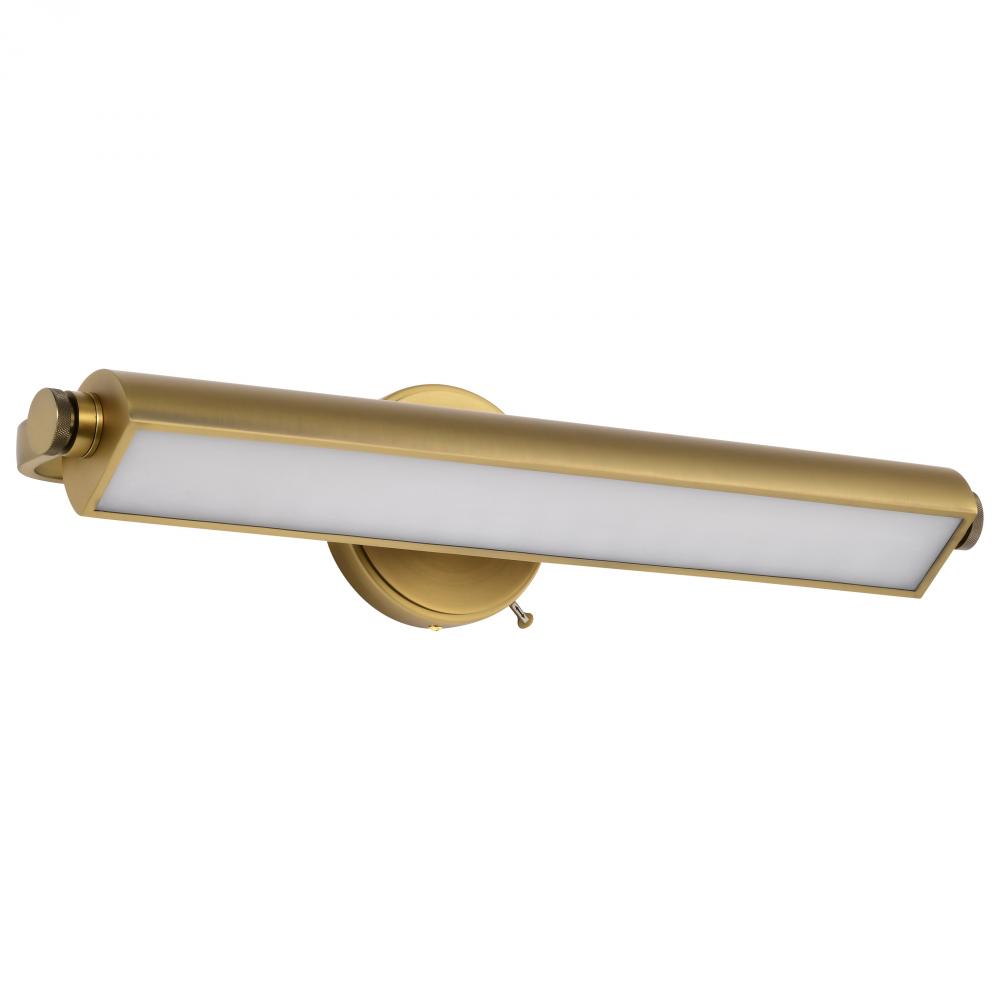 Auden; 24 Inch LED Vanity; 3 CCT Selectable; Vintage Brass Finish; Acrylic Lens