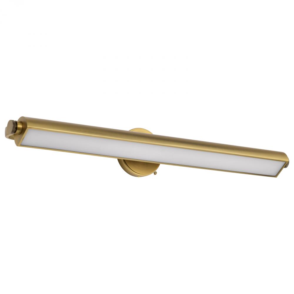Auden; 36 Inch LED Vanity; 3 CCT Selectable; Vintage Brass Finish; Acrylic Lens